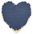 PNG  Blue heart shape ripped paper disk rug home decor