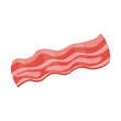Meat food ingredient bacon cartoon vector isolated illustration