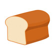 Food bread a loaf of toast cartoon vector isolated illustration