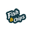 fish and chips food snack sticker tshirt vector illustration template design