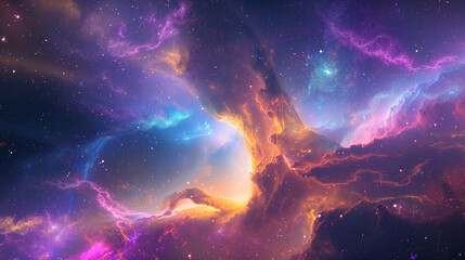 cosmic landscapes create surreal cosmic landscapes with vibrant colors and celestial elements
