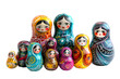russian nesting doll isolated on white background