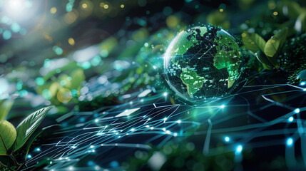 Poster - Green technology. Environmental technology concept. Sustainable development goals High detailed,high resolution,realistic and high quality photo professional photography.