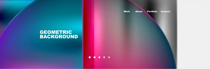 Aufkleber - A geometric background featuring tints and shades of purple, with a vibrant magenta circle in the center. Perfect for a publication or book cover design
