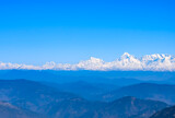 Fototapeta Natura - Very high peak of Nainital, India, the mountain range which is visible in this picture is Himalayan Range, Beauty of mountain at Nainital in Uttarakhand, India