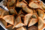 Fototapeta Kuchnia - Lebanese Spinach Pies traditional Fatayer fried in oil