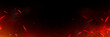 © klyaksun - Red fire and smoke overlay with flame spark glow on black background. 3d abstract hot flying ember shine. Realistic apocalypse heat fog. Bright bonfire flake particle motion corner panorama frame
