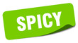 spicy sticker. spicy label