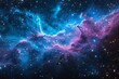 Abstract background with stars and nebula in space,   rendering