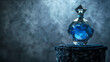 Perfume sales template: light blue perfume bottle