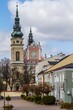 Tarnobrzeg rynek i kościół o. Dominikanów piękna architektura polskiego miasta