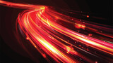 Fototapeta  - Fire red plazma motion neon lines sparkle light effec