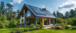 © Mr. Stocker - A large house with a lot of windows and a solar panel on the roof