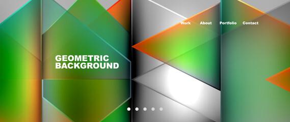 Poster - it is a geometric background with a lot of triangles . High quality