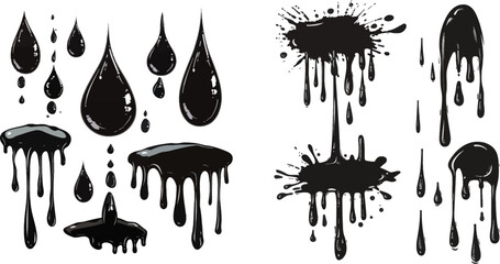 Aufkleber - Dripping oil stain