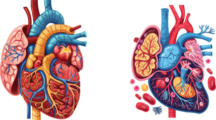 Aufkleber - Human organs of internal anatomy illustration