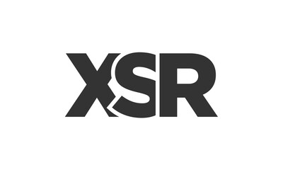Poster - XSR logo design template with strong and modern bold text. Initial based vector logotype featuring simple and minimal typography. Trendy company identity.