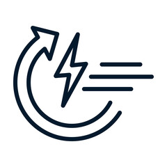 Poster - Energy management concept. Fast charging. Vector icon isolated on white background.