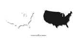 Fototapeta Las - America Map. USA Map Vector