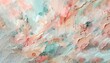 delicate background with the effect of relief of lines, strokes of partially mixed layers of thick acrylic, oil paints in pastel pale tones of pink, beige, mint color of relief lines of brush strokes