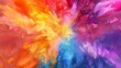 Vibrant color explosion abstract background for creative design and art projects