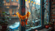 Orange Dream Catcher Hanging From Window