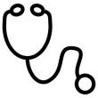 stethoscope icon, simple vector design