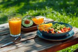 Fototapeta Kuchnia - Świeże owoce i warzywa na stole