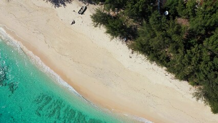 Aerial view of a beautiful landscape in the Maldives