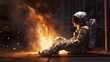 © Wirestock - AI generated illustration of an astronaut on fire