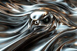 AI generated illustration of an eagle rising from silver liquid