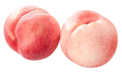 Wall Mural - peach fruit isolated on white background, fresh peach on white background png file.