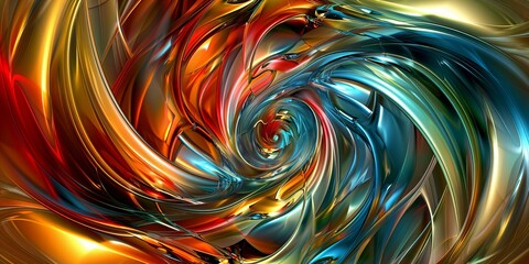 Sticker - abstract fractal background with space