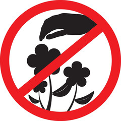 Canvas Print - Do not pick flowers sign.eps