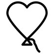 love balloon icon, simple vector design