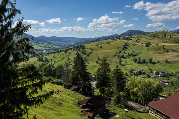 Wall Mural - The landscape of the Carpathian Mountains in Romania