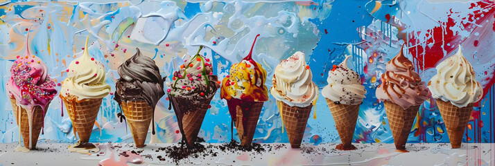 Wall Mural - collage Ice Cream