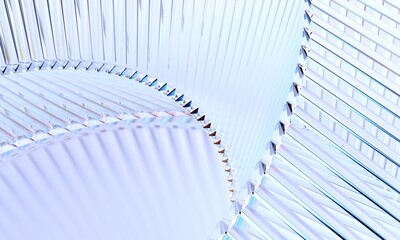 Fototapete - Abstract glass structure, background design, 3d render