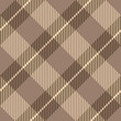 Buffalo Plaid seamless patten. Vector diagonal checkered brown plaid textured background. Traditional gingham fabric print. Flannel plaid texture for fashion, print, design