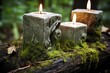 Cemetery Candle Holders: Use tombstone-shaped candle holders.