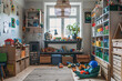 cozy playroom at home or in kindergarten