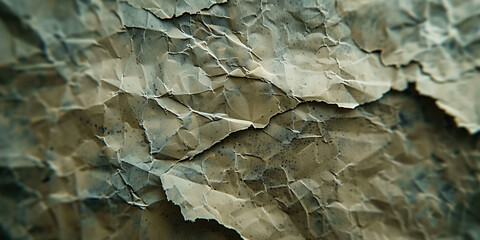 Wall Mural - Old vintage paper texture with crumpled and stained surface for a rustic look