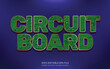 Circuit Board 3D editable text style effect	