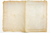 Fototapeta Las - Empty pages of old book, paper texture background