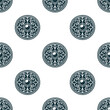 Viking shields seamless pattern. Can be used for textile, wallpaper, graphic and web design. Scandinavian vector illustration