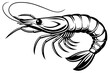 shrimp vector silhouette 