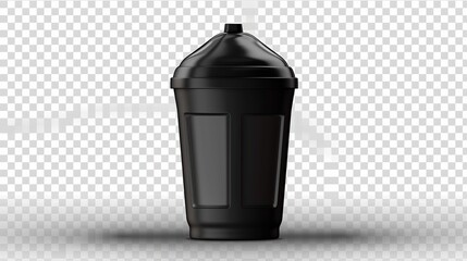 This realistic 3d modern mockup shows a protein shaker, a cup designed for sports nutrition, a gainer or whey shake drink, and its mixer for gym fitness, bodybuilding, and isolated on a transparent