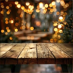 Poster - A wooden table with a few chairs around it