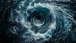 Majestic Oceanic Whirlpool Capturing the Raw Force of Nature with Swirling Water and Foamy Waves