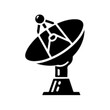 © Dream House - Satellite dish icon vector black color silhouette, white background (36)